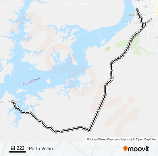 222 Bus Line Map