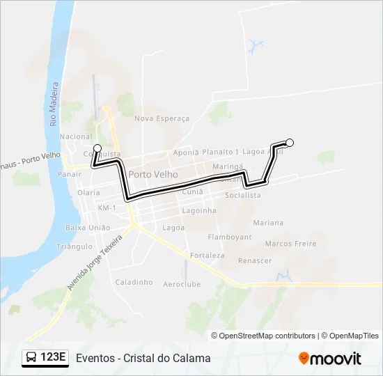 123E Bus Line Map