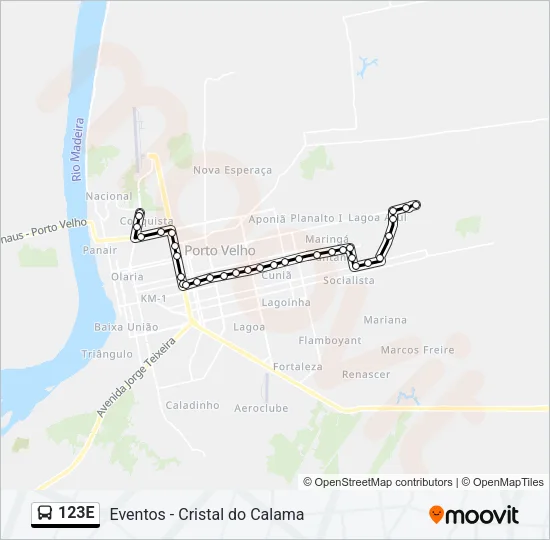 123E Bus Line Map