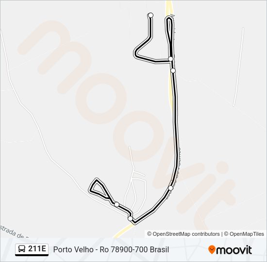 211E Bus Line Map