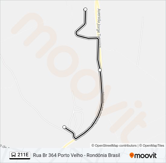 211E Bus Line Map