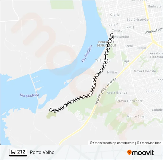 212 Bus Line Map