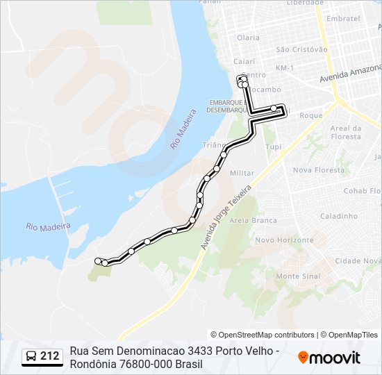 212 Bus Line Map