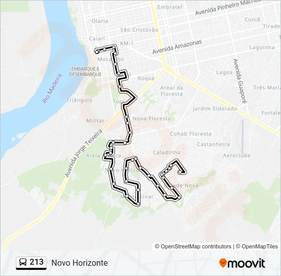 213 Bus Line Map