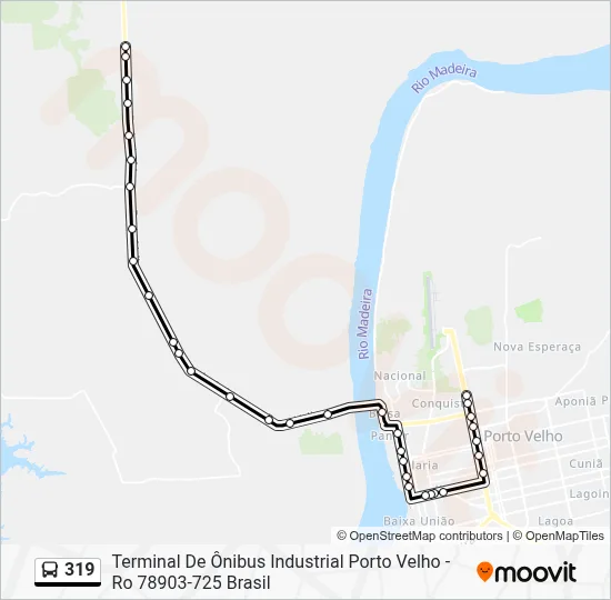 319 Route: Schedules, Stops & Maps - Rua Lady Diana 1714 Marcos Freire ...