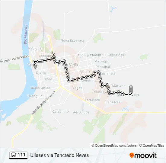 111 Bus Line Map