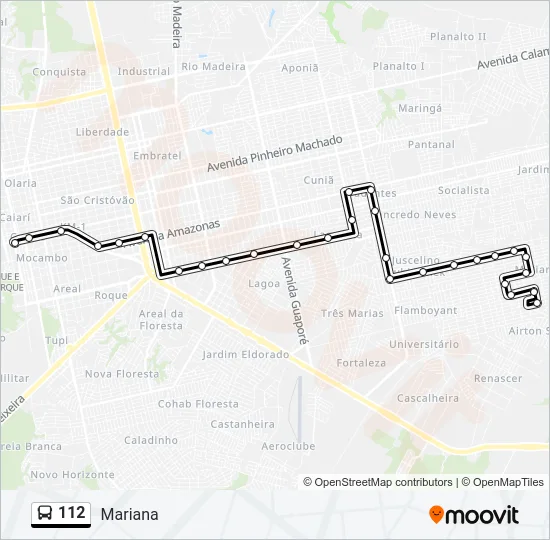 112 Bus Line Map