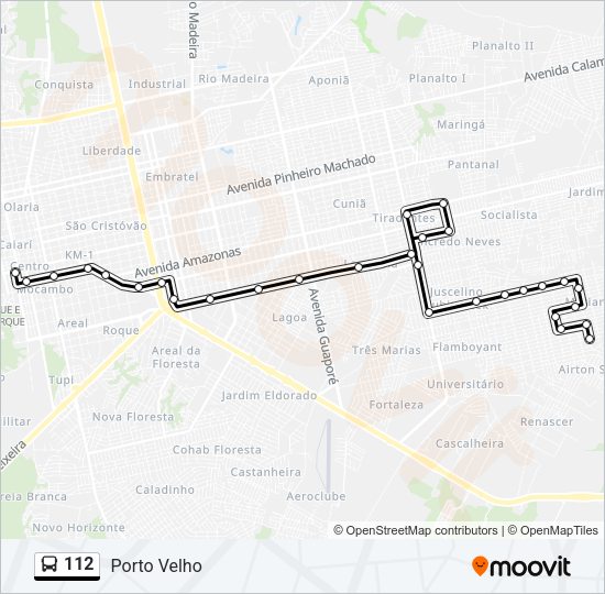 112 Bus Line Map