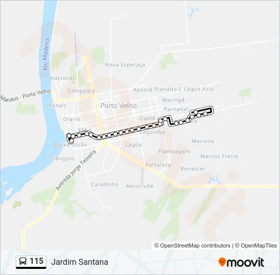 115 Bus Line Map