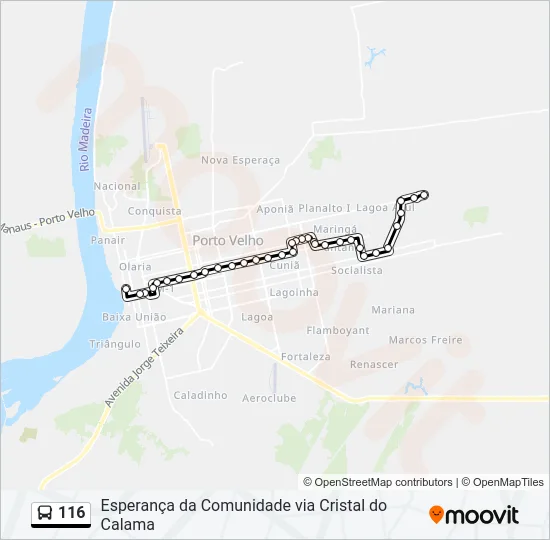 116 Bus Line Map