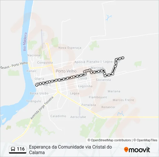 116 Bus Line Map