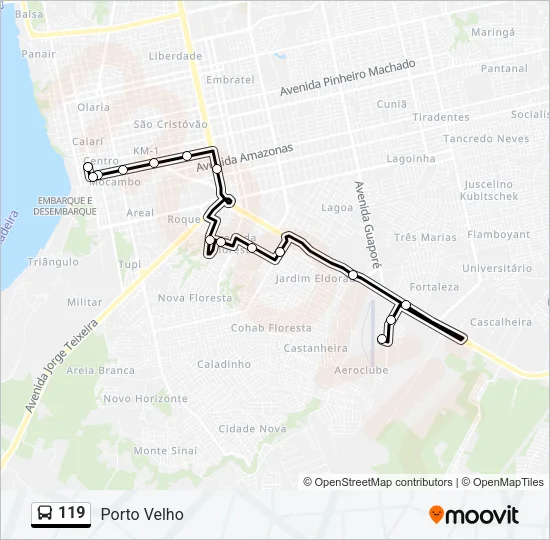 119 Bus Line Map