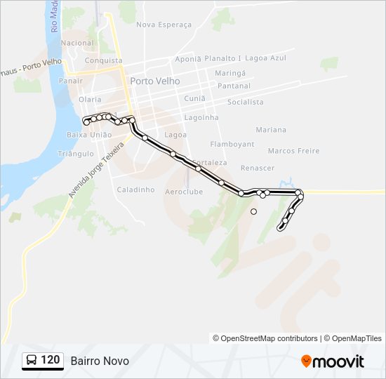 120 Bus Line Map
