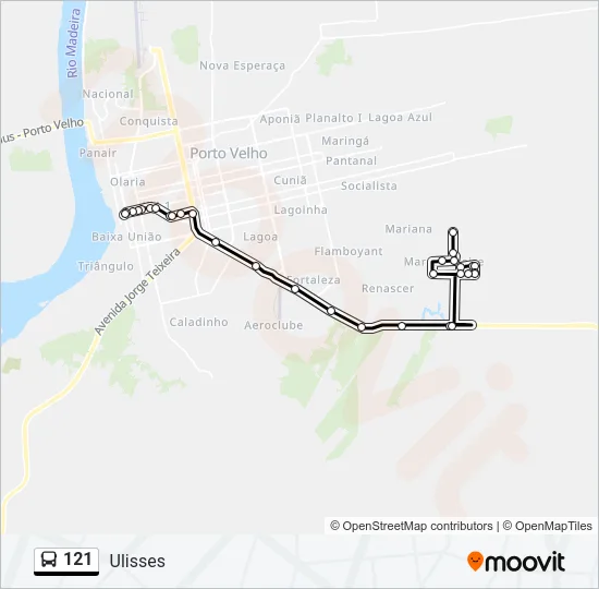 121 Bus Line Map
