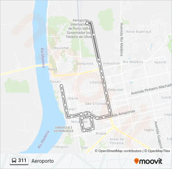 311 Bus Line Map