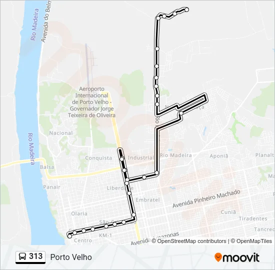 313 Bus Line Map