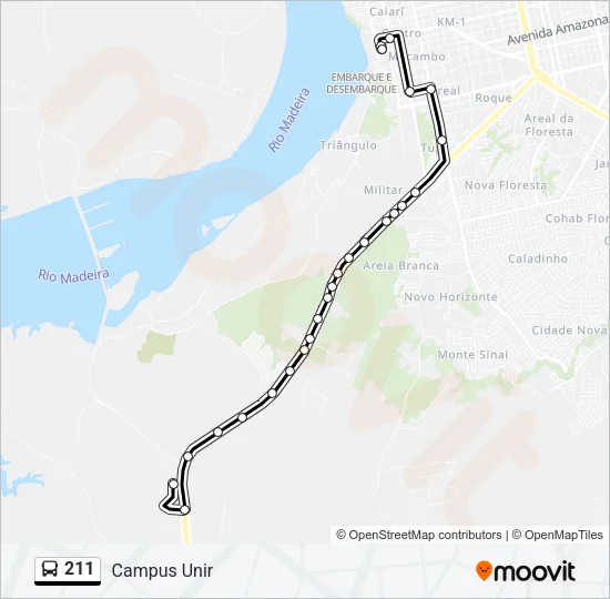 211 Bus Line Map