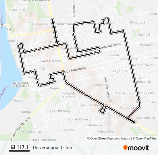 117.1 Bus Line Map