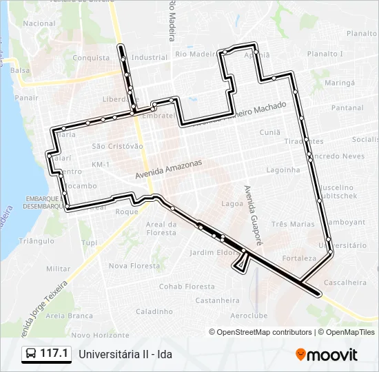 117.1 Bus Line Map
