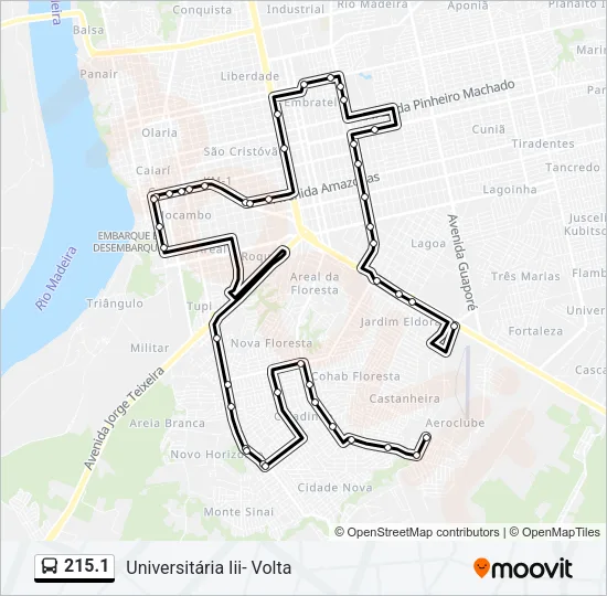 215.1 Bus Line Map