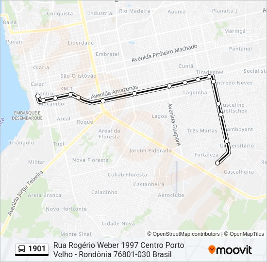 1901 Bus Line Map
