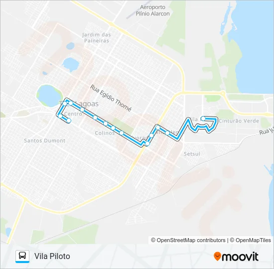 001 VILA PILOTO Bus Line Map