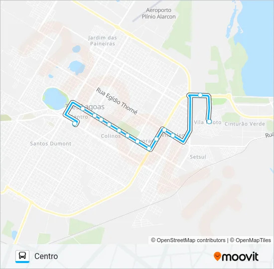 001 VILA PILOTO Bus Line Map