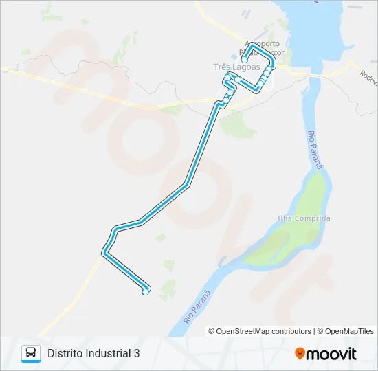 018 DISTRITO INDUSTRIAL 3 Bus Line Map