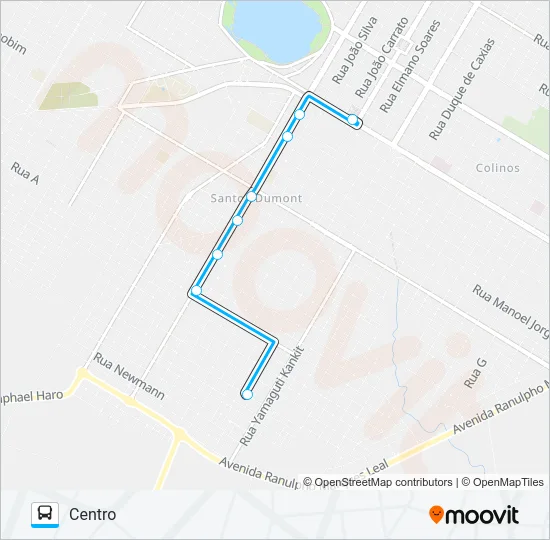 004 VILA GUANABARA / SANTA RITA Bus Line Map