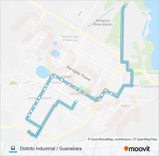 011 DISTRITO INDUSTRIAL / GUANABARA Bus Line Map