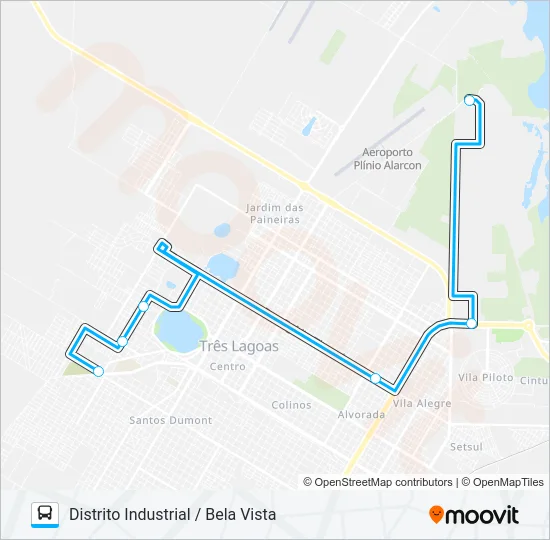 012 DISTRITO INDUSTRIAL / BELA VISTA Bus Line Map
