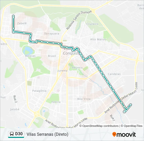 D30 Bus Line Map
