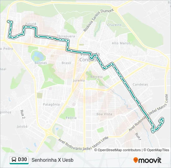 D30 Bus Line Map