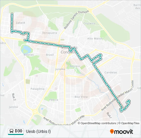 D30 Bus Line Map