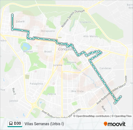 D30 Bus Line Map