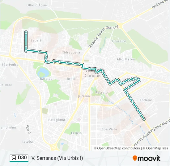 D30 Bus Line Map