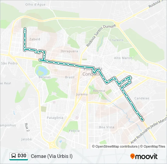 D30 Bus Line Map