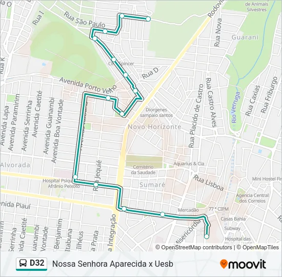 D32 Bus Line Map