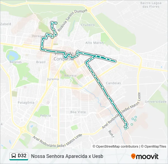 D32 Bus Line Map