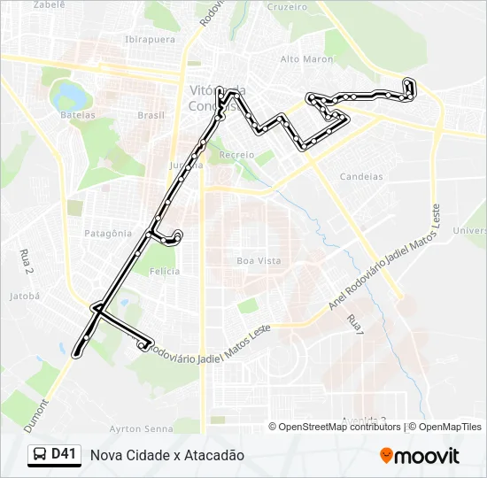 D41 Bus Line Map