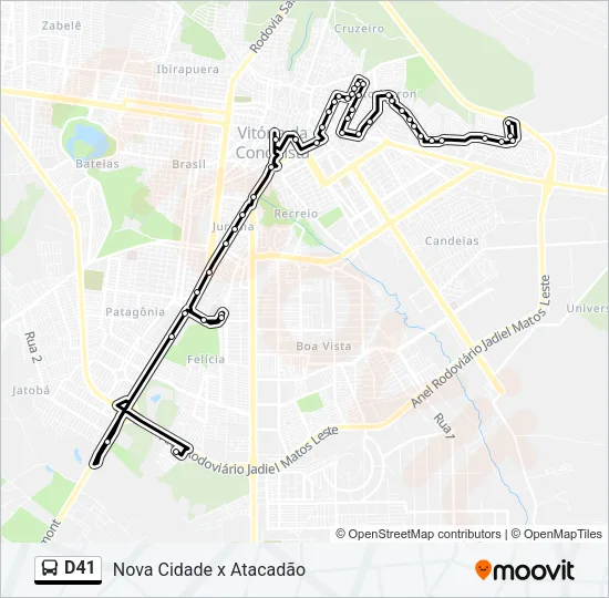 D41 Bus Line Map