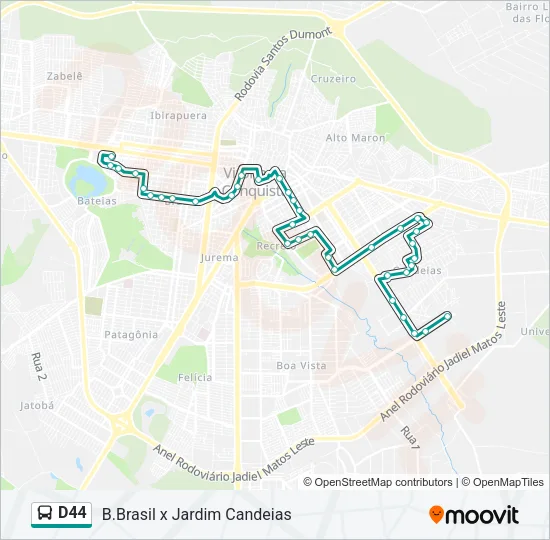 D44 Bus Line Map