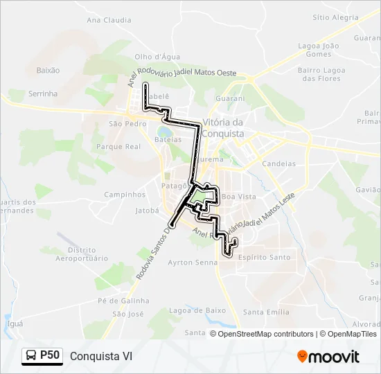 P50 Bus Line Map