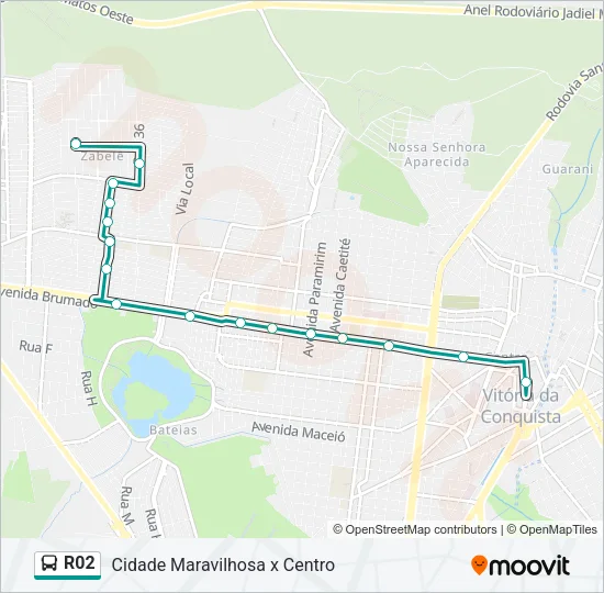 R02 Bus Line Map