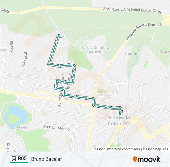 Horários de cinco de linhas de ônibus de Vitória da Conquista