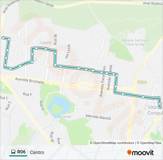 R06 Bus Line Map