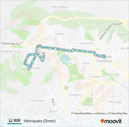 R08 Bus Line Map
