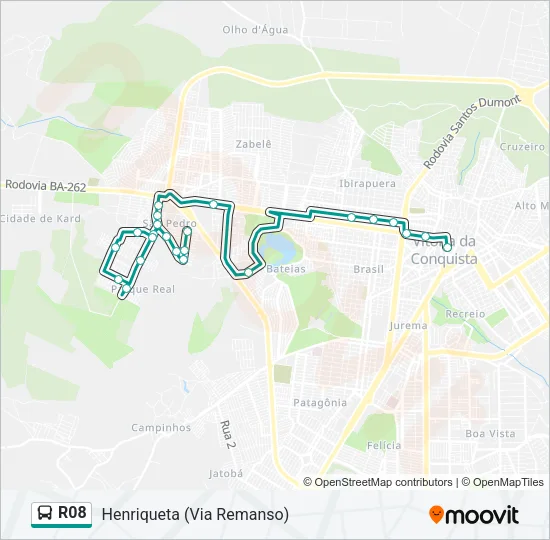 R08 Bus Line Map