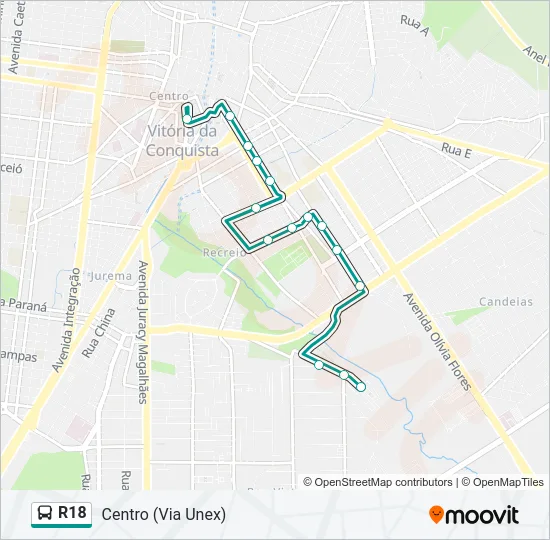 R18 Bus Line Map