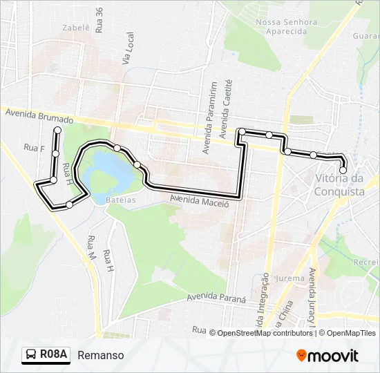 R08A Bus Line Map